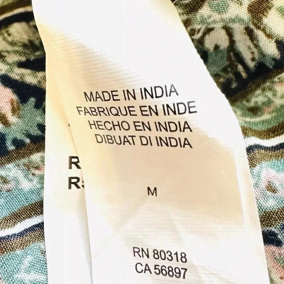 LUCKY BRAND Women Long Sleeve Pullover Keyhole Neck Floral Shirt Top Sz Medium - Picture 11 of 12